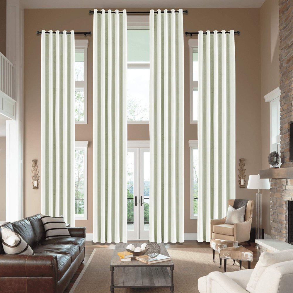 cololeaf Home Decor Velvet Curtain 96 Inches Long Grommet Curtain Panel Window Treatment for Living Room - Extra Wide Curtain for Hall Guest Room - Beige 100W x 96L Inch (1 Panel)