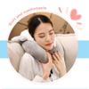 JUZIPI Travel Pillow with Winter Hat Neck Head Support Air Traveling Pillows Winter Hats for Women for Sleeping Rest, Airplane, Car, Home Use view 2