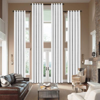 cololeaf Home Decor Velvet Curtain 96 Inches Long Grommet Curtain Panel Window Treatment for Living Room - Extra Wide Curtain for Hall Guest Room - Off White 100W x 96L Inch (1 Panel)