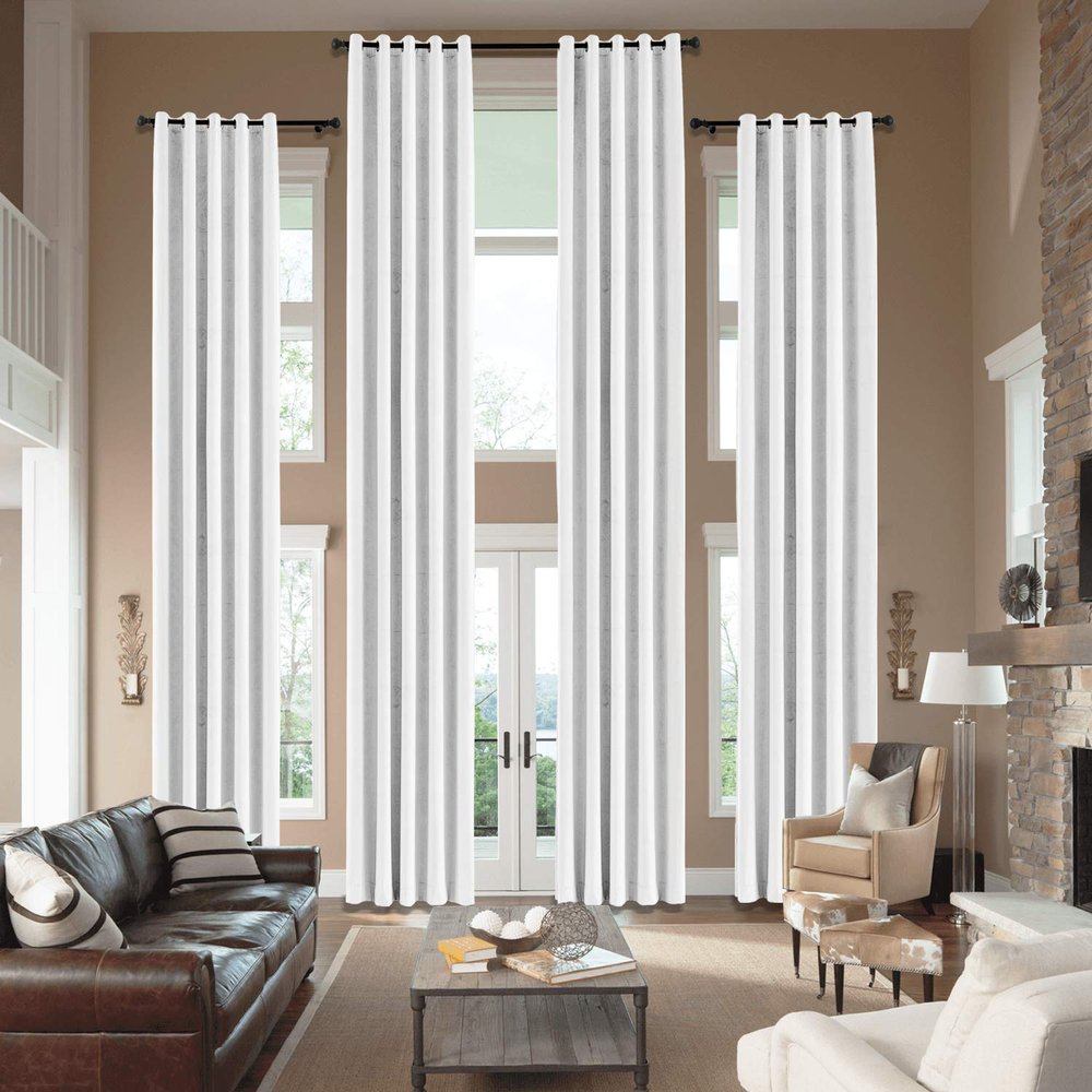 cololeaf Home Decor Velvet Curtain 96 Inches Long Grommet Curtain Panel Window Treatment for Living Room - Extra Wide Curtain for Hall Guest Room - Off White 100W x 96L Inch (1 Panel)