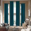 cololeaf Home Decor Velvet Curtain 96 Inches Long Grommet Curtain Panel Window Treatment for Living Room - Extra Wide Curtain for Hall Guest Room - Midnight Blue 100W x 96L Inch (1 Panel) view 1
