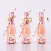 Andaz Press Blush Pink Rose Elegant Party Baby Girl's 1st Birthday Collection, Waterproof Mini Champagne Wine or Milk Bottle Labels, Fun to Be One, 20-Pack, Party Favors Decor Gift Ideas view 2