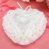 Valentine's Day Carnival Wedding Ring Cushion, Wedding Ring Pillow, Ring Pillow for Wedding Ceremony, Romantic Heart-Shaped Wedding Ring Box Rose Rhinestone Decor Ring Pillow Cushion(White) view 4
