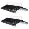 Amazon Basics Velvet Non-Slip Skirt Clothes Hangers with Clips, 360 Degree Rotatable Hook, Sturdy Construction, Organize Pants and Skirts, Black/Silver, 50-Pack view 1