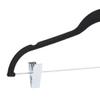 Amazon Basics Velvet Non-Slip Skirt Clothes Hangers with Clips, 360 Degree Rotatable Hook, Sturdy Construction, Organize Pants and Skirts, Black/Silver, 50-Pack view 4