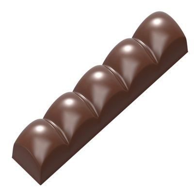 Chocolate World 1899 Polycarbonate Chocolate Mold Rounded-Top-Squares-Bar Candy Mould with 8 Cavities, Each 117.5mm x 23.5mm x 14mm High