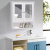 Multi-Function Toilet Wall Cabinet with Double Mirror Doors, Space-Saving Storage, Sturdy and Durable, Suitable for Bathroom, Kitchen view 1