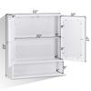 Multi-Function Toilet Wall Cabinet with Double Mirror Doors, Space-Saving Storage, Sturdy and Durable, Suitable for Bathroom, Kitchen view 2