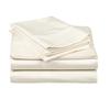 100% Cotton with Sateen Finish Bed Sheets, 4 Pieces Sheet Set - Easy Fit 400 TC, Breathable & Bedding Sheets Fits Upto 15 Inches Deep Pocket Mattress, Size: TwinXL, Color: Ivory Solid view 1