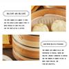 AIZYR Dim Sum Bamboo Steamer, Stainless Steel Food Steamer - Steel Ring Reinforcement Steamer Basket, No Paint, No Smell, Water and Splash,30cm/11.81" view 3