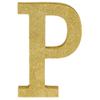 Stunning Gold Glitter MDF Letter "P" - 8.86" x 7.25" (1 Pc.) - Premium Quality & Durable Material - Unique & Ready-to-Use Party Decor - Perfect for Parties & Events view 1