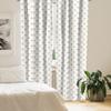 Ambesonne Fleur De Lis Curtains, Repeated Abstract Floral Old Antique Royal Forms in Checkered Effect, Window Treatments 2 Panel Set for Living Room Bedroom, Pair of - 28" x 84", White Camel view 4