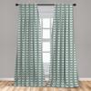 Ambesonne Nature Curtains, Retro Textured French Late Baroque Style Tulip Branches Botany Inspired, Window Treatments 2 Panel Set for Living Room Bedroom, Pair of - 28" x 95", Green White view 3