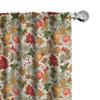 Ambesonne Christmas Curtains, Vivid Colorful Xmas Theme Pine Cones Branches Gingerbread Man Berry Image Print, Window Treatments 2 Panel Set for Living Room Bedroom, Pair of - 28" x 63", Red Beige view 1