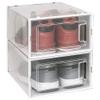 OnDisplay Clik Stackable Interlocking Shoe Box System (Standard Clear/White, Set of 2) view 1