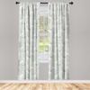 Ambesonne Easter Curtains, White Rabbits Smelling The Fresh Spring Air Flowers Eggs and Hearts in Pastel Colors, Window Treatments 2 Panel Set Living Room Bedroom, Pair of - 28" x 95", Pale Seafoam view 2