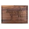 Beef Cuts-Wooden Cutting Board for Kitchen Juice Groove Natural Custom Engraved in USA, Wedding Anniversary Birthday Present, Housewarming New Home (Walnut 11x17) view 1