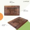 Beef Cuts-Wooden Cutting Board for Kitchen Juice Groove Natural Custom Engraved in USA, Wedding Anniversary Birthday Present, Housewarming New Home (Walnut 11x17) view 2
