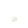 Caspari White Pearl & Gold Paper Linen Boxed Guest Towel Napkins in Letter D - Two Packs of 24 view 1