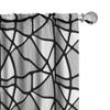 Ambesonne Black and White Window Curtains, Geometrical Pattern with Abstract Design Thick and Thin Lines Tile, Lightweight Decor 2-Panel Set with Rod Pocket, Pair of - 28" x 95", Charcoal White view 1
