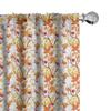 Ambesonne Fall Window Curtains, Swirling Autumn Leaves Shady Seasonal Elements Aesthetic Nature Image, Lightweight Decor 2-Panel Set with Rod Pocket, Pair of - 28" x 84", Orange Yellow view 1