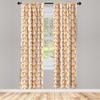 Ambesonne Fall Window Curtains, Swirling Autumn Leaves Shady Seasonal Elements Aesthetic Nature Image, Lightweight Decor 2-Panel Set with Rod Pocket, Pair of - 28" x 84", Orange Yellow view 2
