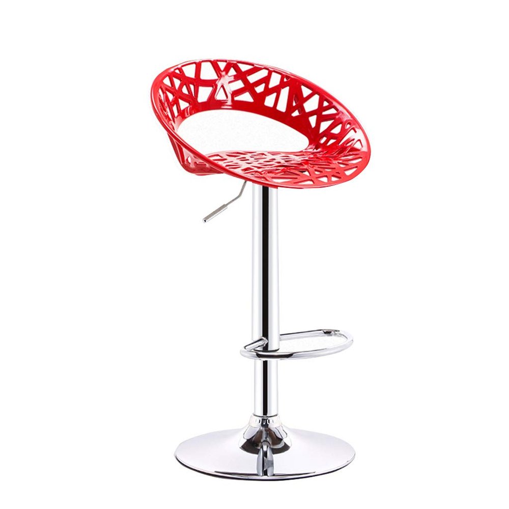 Bar Stool Swivel Hydraulic Adjustable Bar Stool with Chrome Polished Base, for Kitchen Bar Salon Spa Clinic Computer Desk Chair Max. Load 200kg