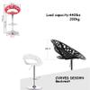 Bar Stool Swivel Hydraulic Adjustable Bar Stool with Chrome Polished Base, for Kitchen Bar Salon Spa Clinic Computer Desk Chair Max. Load 200kg view 3