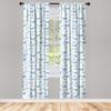 Ambesonne Whale Window Curtains, Marine Life Illustration Ships Clouds and Wind Happiness, Lightweight Decor 2-Panel Set with Rod Pocket, Pair of - 28" x 84", Pale Grey White and Blue view 2
