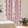 Ambesonne Shabby Flora Curtains, Summer Spring Garden Flowers with Leaves and Buds Art, Window Treatments 2 Panel Set for Living Room Bedroom, Pair of - 28" x 63", Pink view 4