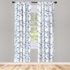 Ambesonne Animal Window Curtains, Little Fishes Watercolors Ocean Underwater Life Marine Theme Art, Lightweight Decor 2-Panel Set with Rod Pocket, Pair of - 28" x 84", Blue view 2