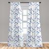 Ambesonne Animal Window Curtains, Little Fishes Watercolors Ocean Underwater Life Marine Theme Art, Lightweight Decor 2-Panel Set with Rod Pocket, Pair of - 28" x 84", Blue view 3