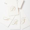Caspari White Pearl & Gold Paper Linen Boxed Guest Towel Napkins in Letter X - Three Packs of 24 view 3