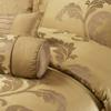 HNU 7 Piece Jacquard Comforter Set Full, Royal Look Beautiful Lux Floral Pattern Gold Bedding Bold Rich Soft Cozy Comfy, Bed Skirt Included view 2
