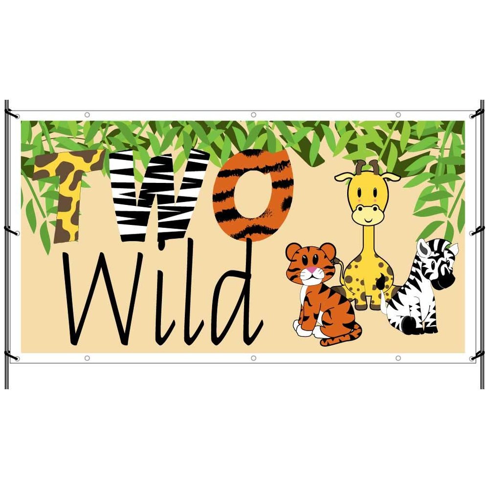 2nd - Two Wild Waterproof Vinyl Happy 2nd (Stock, 2x4 Feet)