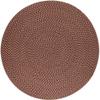 Super Area Rugs Braided Rug Sanibel Indoor/Outdoor Braided Classic American Made Carpet, Garnet Tweed, 6' Round view 1