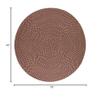 Super Area Rugs Braided Rug Sanibel Indoor/Outdoor Braided Classic American Made Carpet, Garnet Tweed, 6' Round view 2