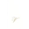 Caspari White Pearl & Gold Paper Linen Boxed Guest Towel Napkins in Letter V - Three Packs of 24 view 1