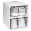 OnDisplay Clik Stackable Interlocking Shoe Box System (Standard White/White, Set of 2) view 1