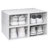 OnDisplay Clik Stackable Interlocking Shoe Box System (Standard White/White, Set of 2) view 3