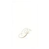 Caspari White Pearl & Gold Paper Linen Boxed Guest Towel Napkins in Letter F - Three Packs of 24 view 1