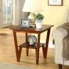 Coffee Tables WFF Side Table, Solid Wood, Square Sofa Table, Living Room, Bedroom - Brown view 2