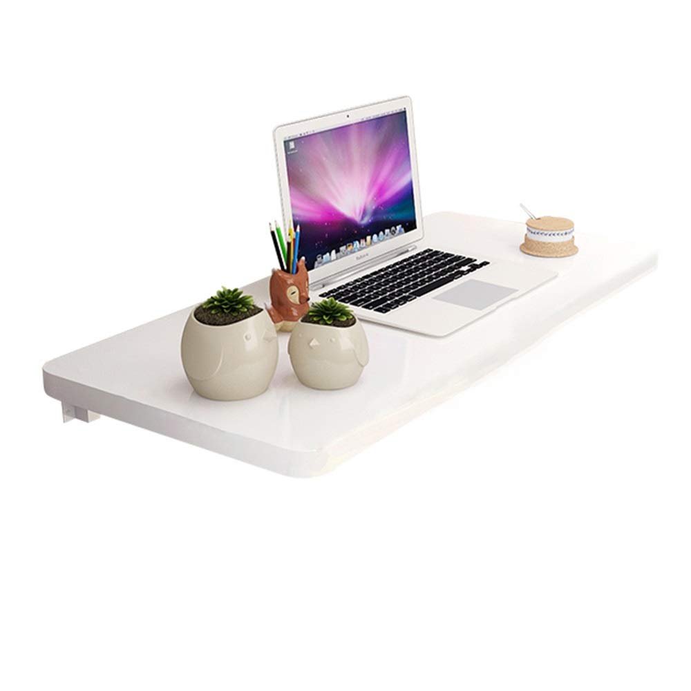 Tables WFF Wall-Mounted Deciduous, Folding Dining, Solid Wood, Color: White, Size Optional (Size : 80cm)