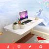 Tables WFF Wall-Mounted Deciduous, Folding Dining, Solid Wood, Color: White, Size Optional (Size : 80cm) view 4