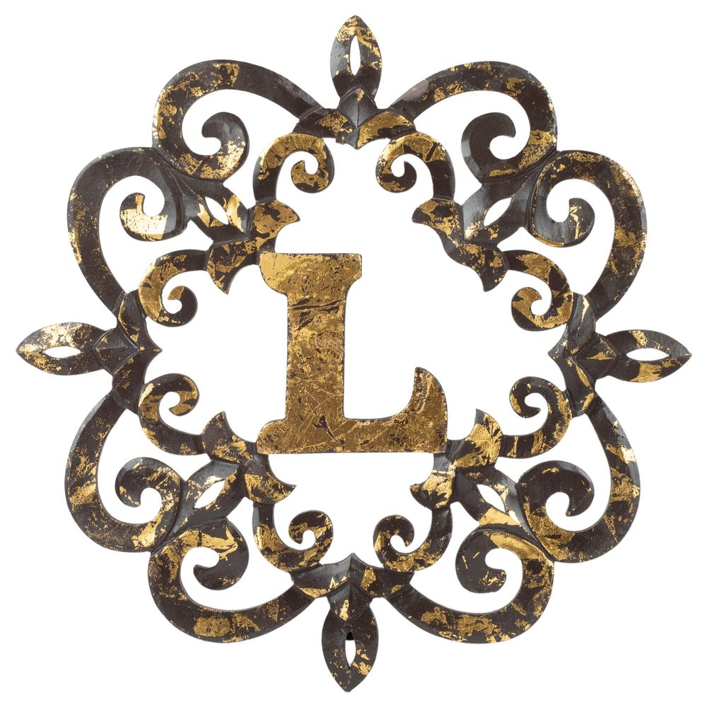 47th and Main Distressed Wooden Monogram Letters Wall Art Decor, 16 Inch (L)