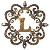 47th and Main Distressed Wooden Monogram Letters Wall Art Decor, 16 Inch (L) view 1