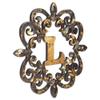 47th and Main Distressed Wooden Monogram Letters Wall Art Decor, 16 Inch (L) view 3