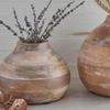 47th & Main Distressed Decorative Flower Vase, Large, Mango Wood view 2