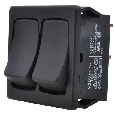 Lumapro EL188107CH2G Dual Rockerswitch Lighting, Black