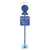 K&E Safety 608-0532P Permanent Mount Flag, Blue, LED Lighting view 1